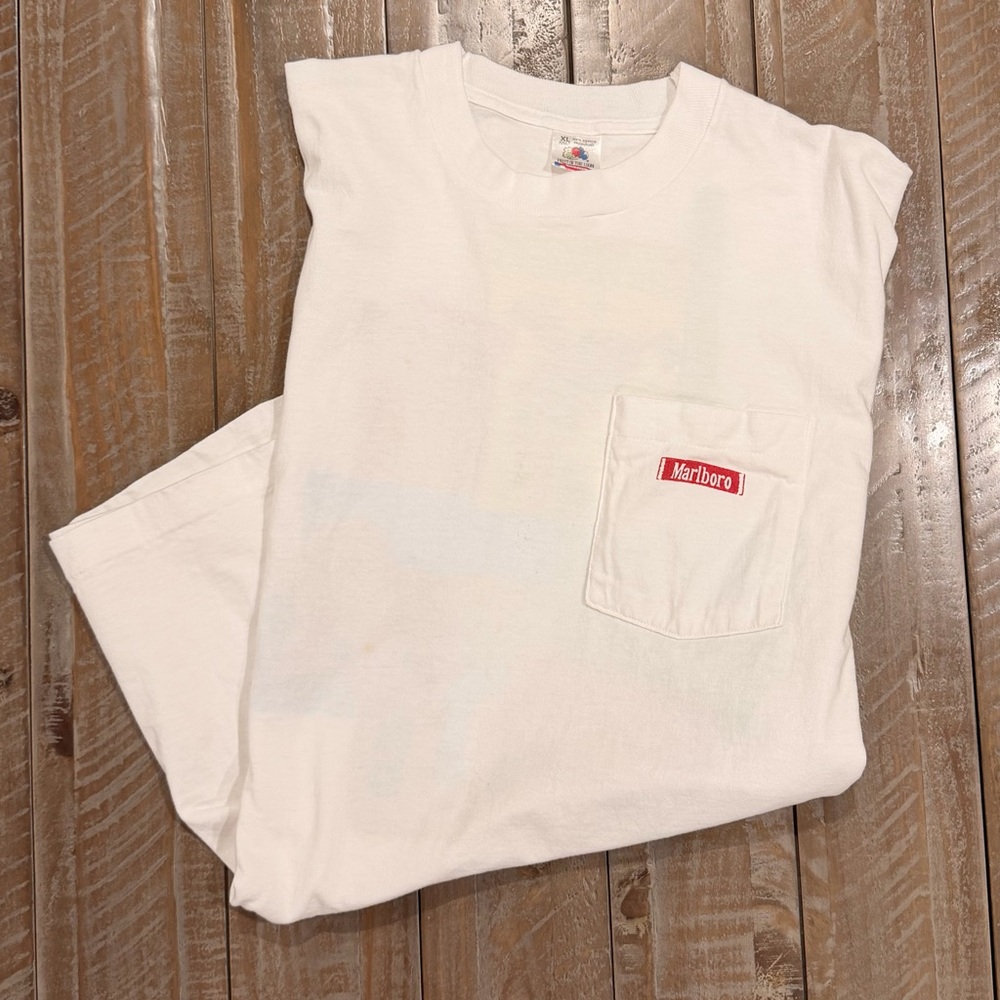 Marlboro White Short-Sleeve Tee with Desert Rodeo Graphic - Picture 5 of 6